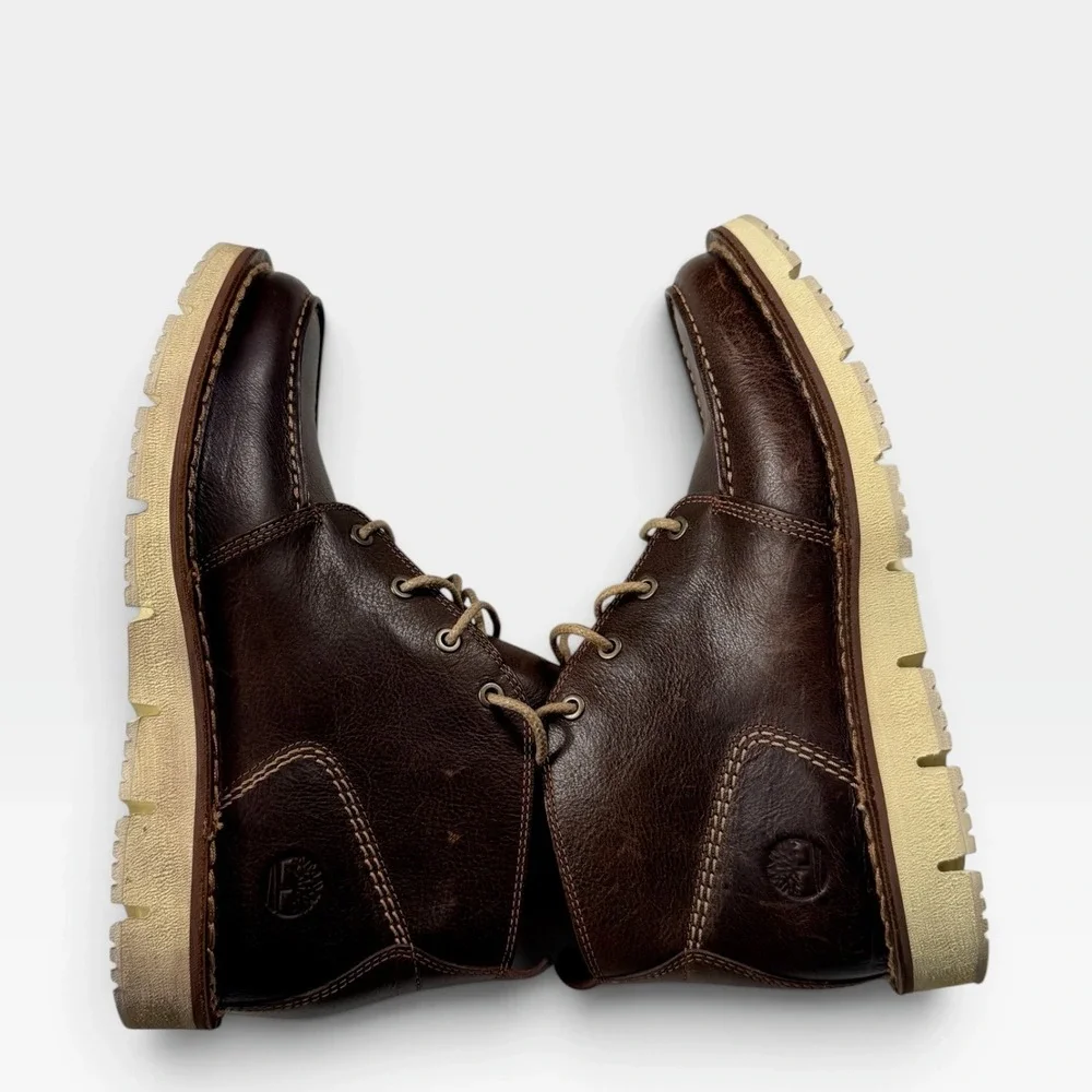 Timberland Westmore Mid Lace Chukka Boot Mens 8 Brown Leather TB0A1JTW245 NEW